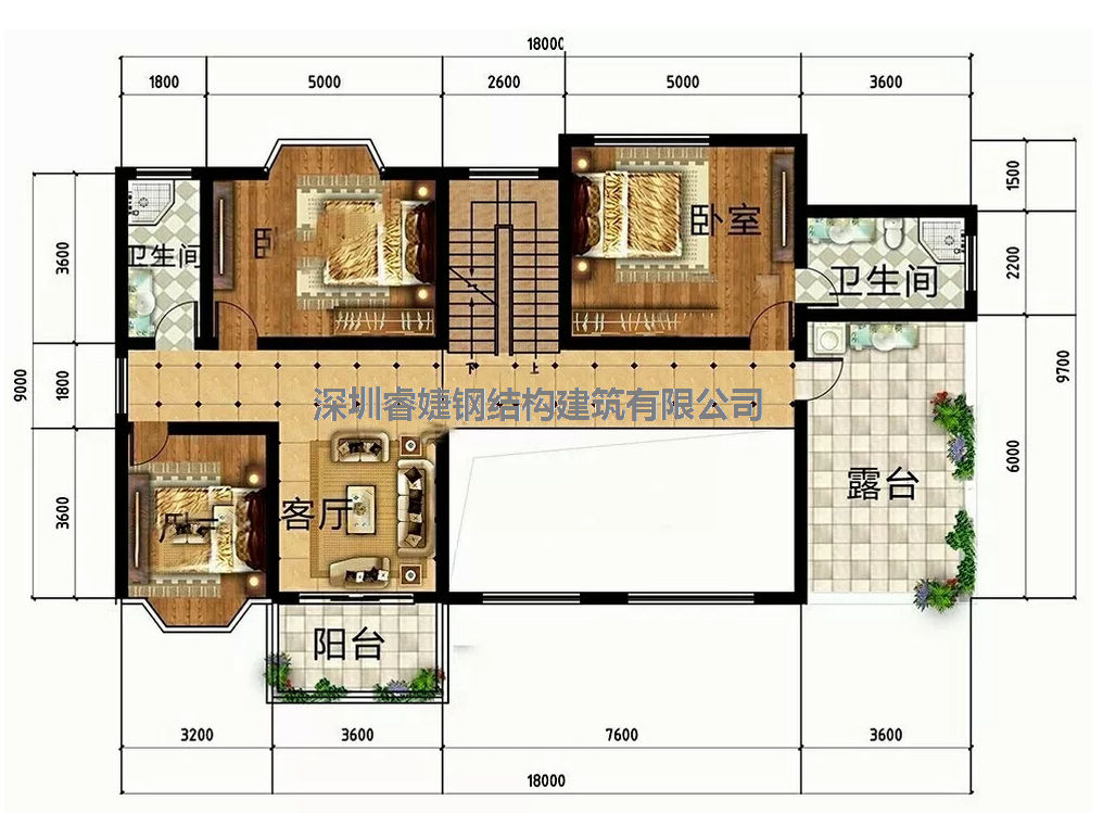 推薦一套：帶柴火房和車(chē)庫的鋼結構別墅，美觀(guān)又實(shí)用(圖3)
