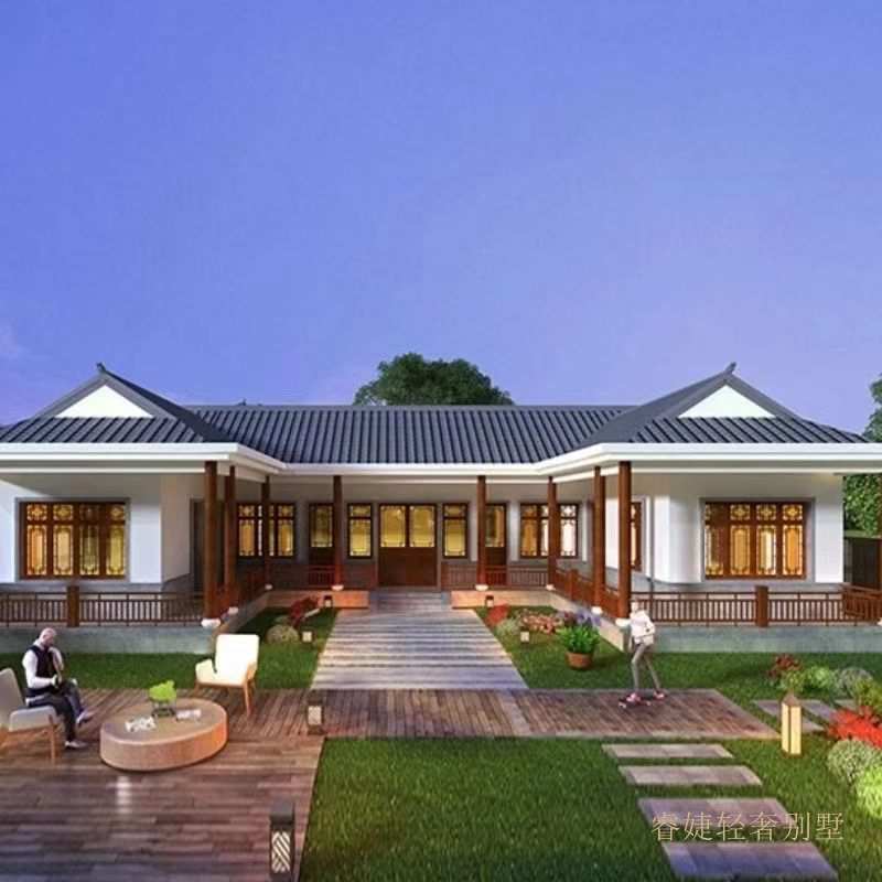 中式美觀(guān)實(shí)用一層別墅(圖2)