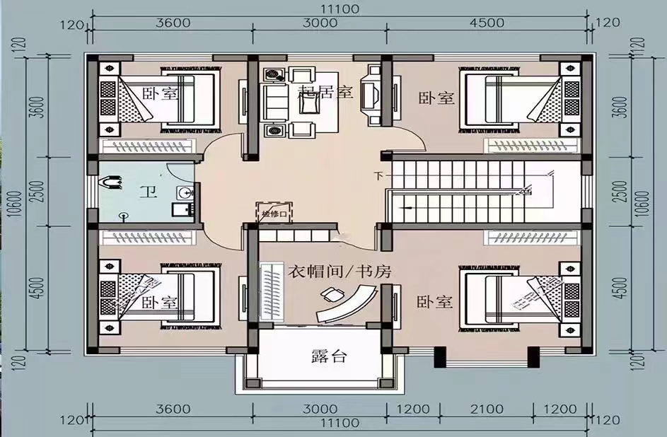 2套占地120平二層輕鋼別墅，外觀(guān)大方布局合理，30多萬(wàn)就能建！(圖3)
